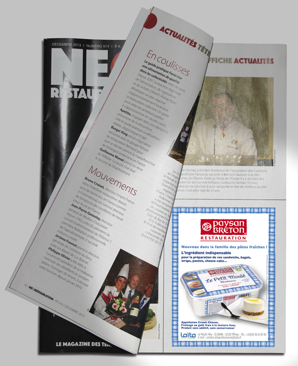 Annonce Presse Payson Breton, magazine NEO Restauration